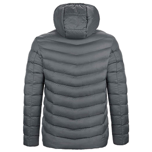 Hot Selling OEM Custom Logo Eco-friendly Fleece Red Puffer Jacket Stand Collar Zipper Closure Unisex <b>Quilted</b> <b>Winter</b> Coat Men - Product Image 4