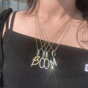 Custom Moissanite <b>Initial</b> Letter <b>Pendant</b> 925 <b>Silver</b> 18K Gold Plated Hip Hop Style Iced Out Charms Personalized Jewelry For Gifts - Product Image 6