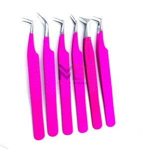 Pinzas para Extensión de Pestañas de Acero Inoxidable Sostenible, Punta Puntiaguda de Alta Calidad, Antiestáticas, Duraderas, Juego de Pinzas Personalizables - Product Image 5