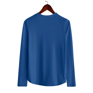 Camiseta Casual de Manga Larga para Mujer, Cuello Redondo, Tela Suave y Elástica, Básica para Uso Diario, Cómoda, Corte Ajustado, Color Sólido, Prenda de Moda - Product Image 2