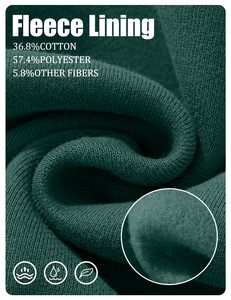 Sudadera con Capucha Oversize de Felpa Verde Sólido para Hombre, Manga Regular, Diseño Casual con Hombros Caídos, de Algodón - Product Image 5