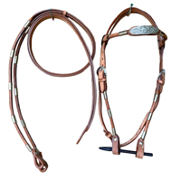 Harnais de dressage et de course en cuir occidental durable pour l'équitation, rembourré, avec logo personnalisé