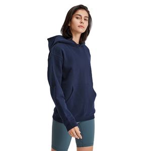 Ropa de calle con logotipo personalizado sudadera térmica extragrande en blanco de algodón y poliéster de felpa francesa para mujer ropa de calle informal - Product Image 1