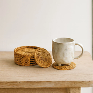 Best Quality Rattan Design <b>Round</b> <b>Mats</b> & Pad Table Decoration Wedding Rattan Coasters Latest Design Bohemian Style <b>Mats</b> & Pads - Product Image 2