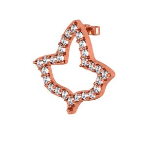 <b>Rose</b> <b>Gold</b> Leaf Outline Crystal <b>Earrings</b> Women Elegant Fashion Jewelry <b>Stud</b> <b>Earrings</b> Stylish Accessory Gift Daily Wear Premium - Product Image 6