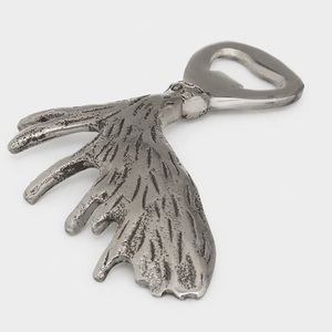 Décapsuleur Premium en Alliage de Zinc en Forme de Bois de Cerf, Ouvre-Bouteille Rustique Unique en Métal pour Bar à Domicile, Finition Argentée Personnalisée, Articles de Bar - Product Image 2