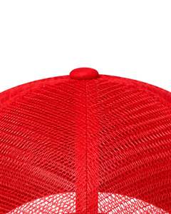 Gorra de Béisbol Trucker Roja Personalizada, con Malla Transpirable en la Parte Trasera, Ajustable con Cierre a Presión, Lisa, con Logotipo Personalizado, para Deportes al Aire Libre - Product Image 5