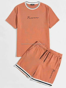 Print,fit,contrast,large Size,plus Size,2pcs,sets,quick Dry,shorts, <b>Suit</b> Summer Solid Clothing Cotton <b>T</b>-<b>shirt</b> Short Sets - Product Image 5