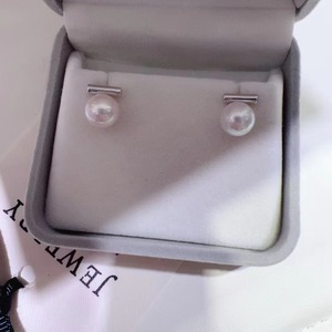 6-7MM Seawater Inspired Pure Silver Flower Wreath Accessory Non-Cut Bead Micro Flaw Strong <b>Fine</b> <b>Stud</b> <b>Earrings</b> Same Song Hye - Product Image 2