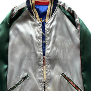Chaqueta Sukajan Ligera de Invierno para Hombre, Estilo Urbano, Cuello Alto, Logotipo Frontal, Tela Satinada Suave, Diseño Bordado Moderno - Product Image 3