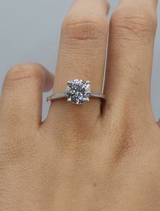 1.50 CT IGI Certified Lab Grown <b>Diamond</b> <b>Ring</b> 18K Gold Plated Women | Luxury Engagement <b>Ring</b> | Bridal Jewelry Brilliant Cut - Product Image 1