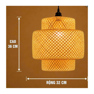Lampe suspendue rustique en rotin, faite à la main, luminaire suspendu tissé naturel, luminaire décoratif de plafond, marque privée, vente en gros personnalisée - Product Image 2
