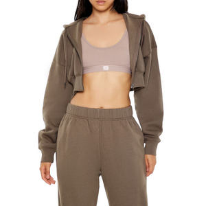 Sweat-shirt à capuche court pour femme, élégant et décontracté, à manches longues, doux et confortable, tendance - Product Image 5