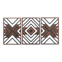 Ensemble d'art mural géométrique moderne en bois découpé au laser, panneau mural abstrait pour salon, décoration murale minimaliste pour anniversaire, écologique