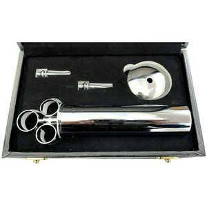 Jeringa Veterinaria Premium de Doble Boquilla con Mango de Tres Anillos de Acero Inoxidable, Logotipo Personalizado OEM - Product Image 4