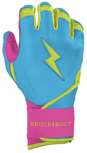Guantes de Bateo de Cuero Personalizados con Puño Largo, Color Azul Caribeño, Cierre de Gancho y Bucle Premium - AREONE INDUSTRIES para Béisbol y Sóftbol - Product Image 2