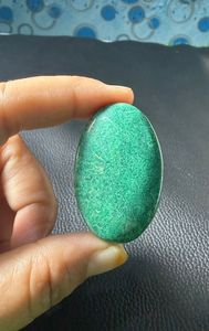 Cabujón Ovalado de Malaquita Natural Pulido, Cambio de Color Verde, 43 Quilates, para la Elaboración de Joyas - Product Image 3