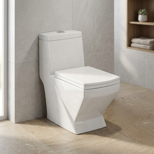 Modern One Piece Ceramic Toilet Set S <b>Trap</b> P <b>Trap</b> Water Closet With Remote Flush Fittings For Home And Hotel Use - Product Image 4