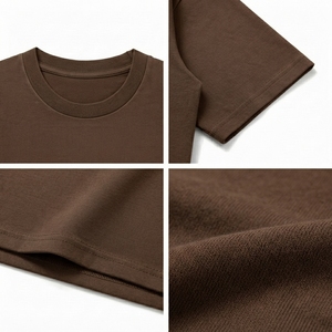 Camiseta de algodón lisa de cuello redondo y manga corta, de alta calidad, fabricación de ropa premium, OEM, ODM, marca privada, ropa al por mayor. - Product Image 4