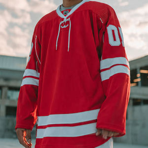 Camiseta de Hockey sobre Hielo Sublimada 100% Poliéster, Personalizable con Rayas, Camisetas de Hockey Unisex para Entrenamiento, Camiseta de Hockey sobre Hielo para Hombre - Product Image 3