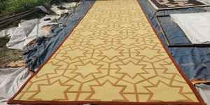 Tapis mural artisanal moderne en laine et coton, abstrait, écologique, adapté aux animaux domestiques, sur mesure, de luxe, pour la décoration intérieure, la prière et la mosquée - Product Image 3