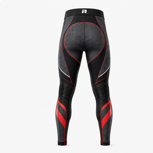Leggings de sport respirants personnalisés pour hommes, collants de course à séchage rapide, leggings d'entraînement élastiques pour la gym et le fitness, en vente - Product Image 4