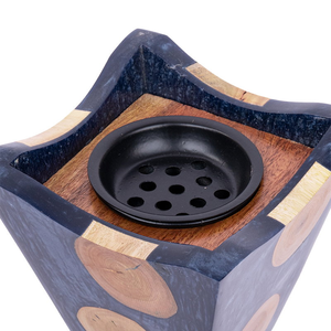 FAIZA CRAFT FC-8155 Artisan Wood Resin Hand-made Bakhoor <b>Burner</b> <b>for</b> Hotels Majlis Living Rooms Gift Collections-Factory Direct - Product Image 5