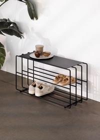 <b>Slim</b> Black Vertical <b>Shoe</b> <b>Rack</b> Multi Tier Space Saving Organizer High Capacity Durable Stable Frame Modern Entryway Storage Stand - Product Image 3