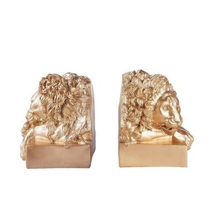 Lot de 2 serre-livres modernes en aluminium, figurines décoratives en métal pour la maison et le bureau - Product Image 4