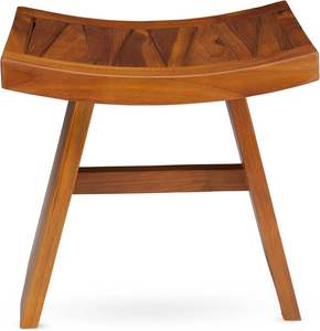 Chaise de salle à manger moderne inclinable en teck avec assise courbée et pieds stables pour appartement et usage domestique, design mid-century - Product Image 5