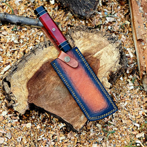 Cuchillo de Cocina Japonés Hecho a Mano de Cobre Damasco, Cuchillo para Verduras Personalizado, Cuchillo de Cocina Afilado como una Navaja, Acero Damasco con Alto Contenido de Carbono - Product Image 5