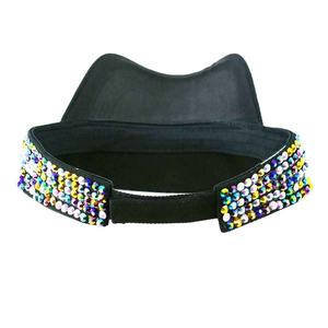 Nouvelle casquette de soleil unisexe personnalisée entièrement ornée de strass, avec diamants, réglable, unique, multicolores, pour le sport - Product Image 4