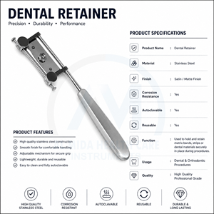 Al Mida Instruments de Soins de Santé – Matrices Dentaires en Acier Inoxydable Tofflemire – Instrument Chirurgical Restaurateur Universel CE - Product Image 6