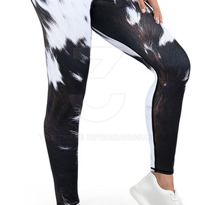Leggings de Mujer Ligeros de Alta Calidad en Spandex/Nailon con Cintura Elástica y Diseño Sólido para Uso Casual y Todas las Temporadas - Product Image 5
