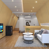Cabane en acier miniature personnalisée, hôtel et villa modulaires de luxe, développement de site de camping, maison triangulaire au design moderne