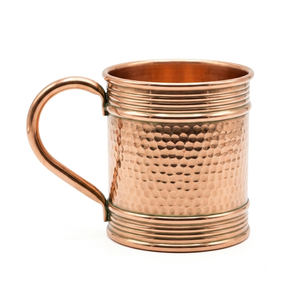 Taza Moscow Mule de Cobre Puro Martillado al por Mayor, Hecha a Mano, para Cerveza, Café, Cócteles, Vaso de Bar, Proveedor de Fábrica OEM ODM - Product Image 1