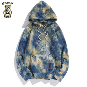 Sudadera con Capucha Extra Grande Personalizada para Hombre, 100% Algodón Terry, Venta al Por Mayor, Tie-Dye, Estilo Urbano, Sudadera Premium Gruesa para Invierno - Product Image 3