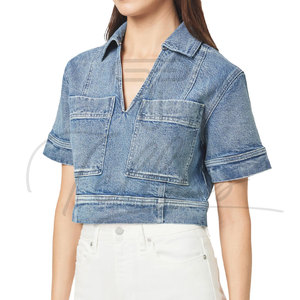 เสื้อกล้ามยีนส์ผู้หญิงสไตล์ใหม่ สีพื้น ปักลายถักโครเชต์ ระบายอากาศ แห้งเร็ว ปรับขนาดได้สำหรับผู้หญิง - Product Image 2