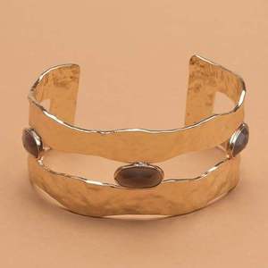 Brazalete Abierto Geométrico de Latón y Cobre Martillado con Baño de Cobre Antiguo SOFIYA CRAFT, Joyería de Moda para Mujer - Product Image 3