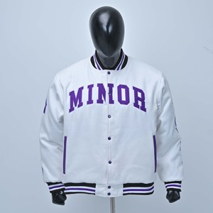 Blouson universitaire vintage d'hiver pour homme, style Letterman, coupe slim, avec manches personnalisées en polyester et élasthanne, boutons en corne - Product Image 1