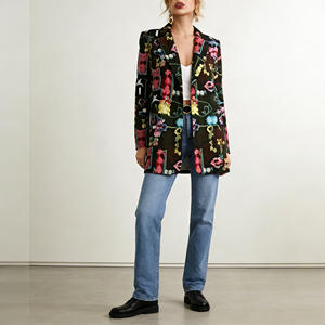 Vente flash sur le blazer tendance à motifs vibrants de Temu pour femmes, veste chic de style streetwear, parfaite pour le quotidien - Product Image 2