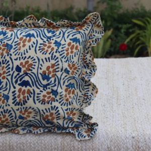 2026 Pink Cotton Cushion Cover with Piping Hand <b>Block</b> Printed 100% Cotton Throw Pillow for Sofa <b>Bed</b> & Home - Product Image 2