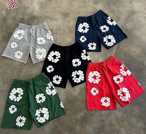 Pantalones Cortos Deportivos para Hombre con Estampado Floral Verde, Cintura con Cordón Ajustable, Estilo Casual, 100% Algodón, Tela Oxford Transpirable - Product Image 6