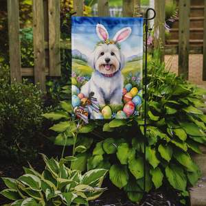 Coton De Tulear Chasse Aux Oeufs De Pâques Drapeau De Jardin Multicolore Boîte Aux Lettres Décorative Bannière De Cour pour Patio Oeuvre Fleur Cour Pelouse Signe - Product Image 2