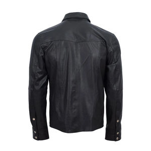 Chemises en cuir pour hommes sur mesure, vente en gros, manches longues, meilleure qualité, chemises en cuir de crocodile à manches boutonnées - Product Image 5