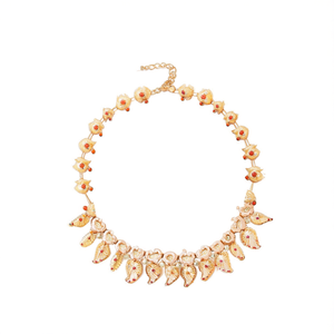 For Style Orthodox Gold Plated Brass Wedding Women's Regular Necklace and Earring Set-Fashion Jewelry - Product Image 2
