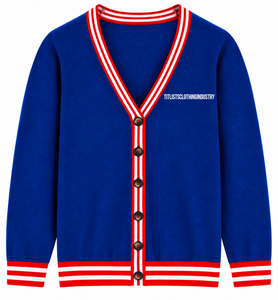Pulls à col en V personnalisés avec logos pour les sororités/fraternités/écoles/collèges/universités, cardigans tricotés avec logos pour unisexe - Product Image 1