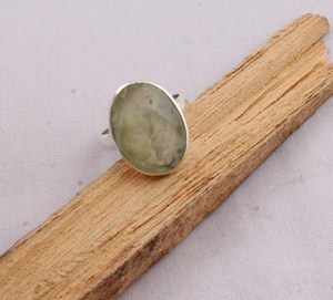 Wholesale 925 Sterling <b>Silver</b> Natural Green Amethyst Classic Oval Faceted Gemstone Bezel Set Handmade <b>Statement</b> <b>Ring</b> - Product Image 5