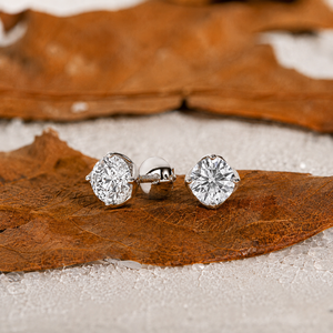 Pendientes de Diamantes Cultivados en Laboratorio de 1.00 Ct, Oro de 14K/10K Certificado, Joyería Ligera para Bodas, Venta al Por Mayor para Mujeres - Product Image 1
