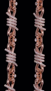 RB Gems IGI Certified Lab Grown Filled Brilliant Cut Diamond Rose Gold Plated Customized S925 Silver Luxury Unisex <b>Necklace</b> - Product Image 3
